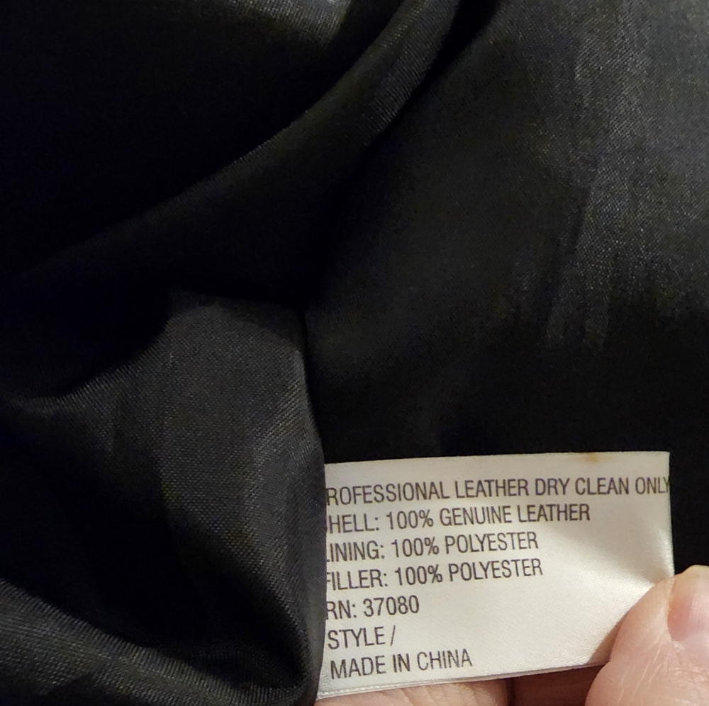 Black Leather Jacket Coat XL Studio C - Picture 7 of 7